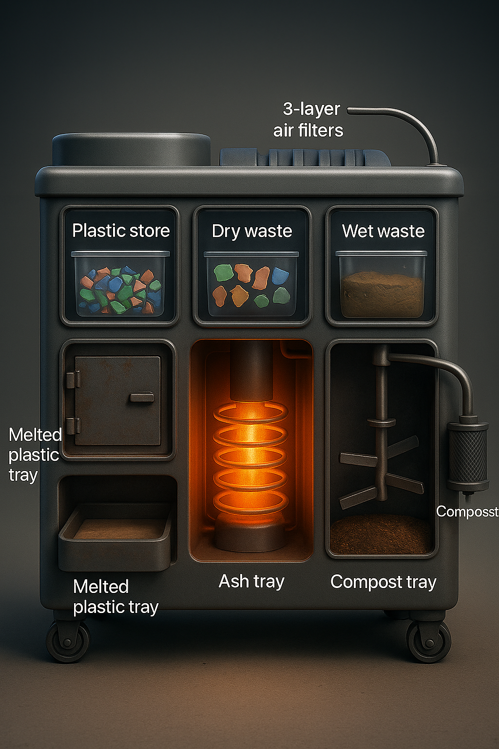 Waste Processing Machine Diagram